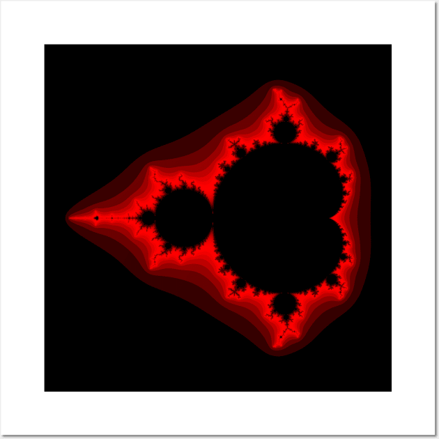 Red Black Mandelbrot Wall Art by Rupert Russell